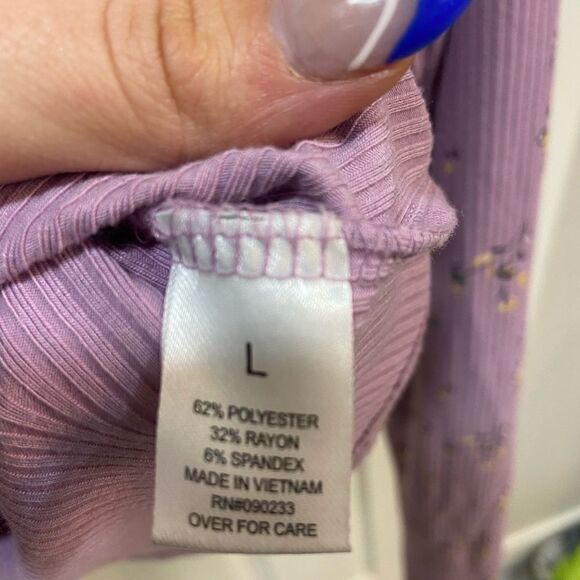 Me To We Purple Floral Zip Up Long Sleeve - Picture 7 of 8